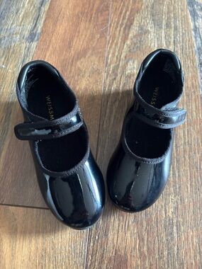 Weissman Girls' Black Patent Mary Jane Tap Dance Shoes